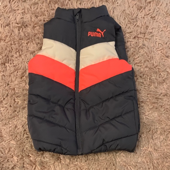 Puma Other - Puma Kids Vest - Black with Red and Cream Highlights